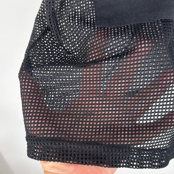 Dream Beach Womens Large Zip Front Swim Suit Beach Cover Up Black Mesh Hooded LS - Picture 3 of 8